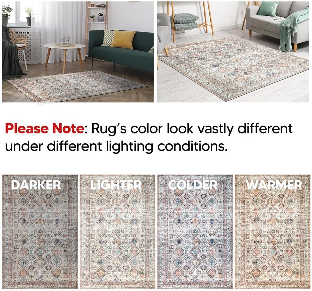 Keen Home Design Alfombras lavables a máquina con parte trasera antideslizante,...