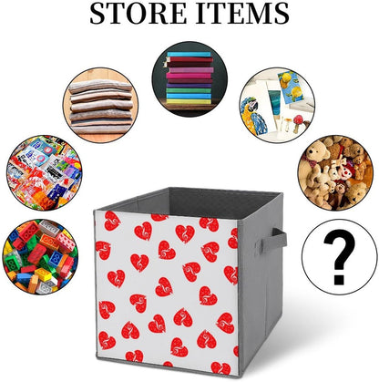 Music Heart Notes3 Storage Bins with Handles Cube Closet Organizers and Storage...