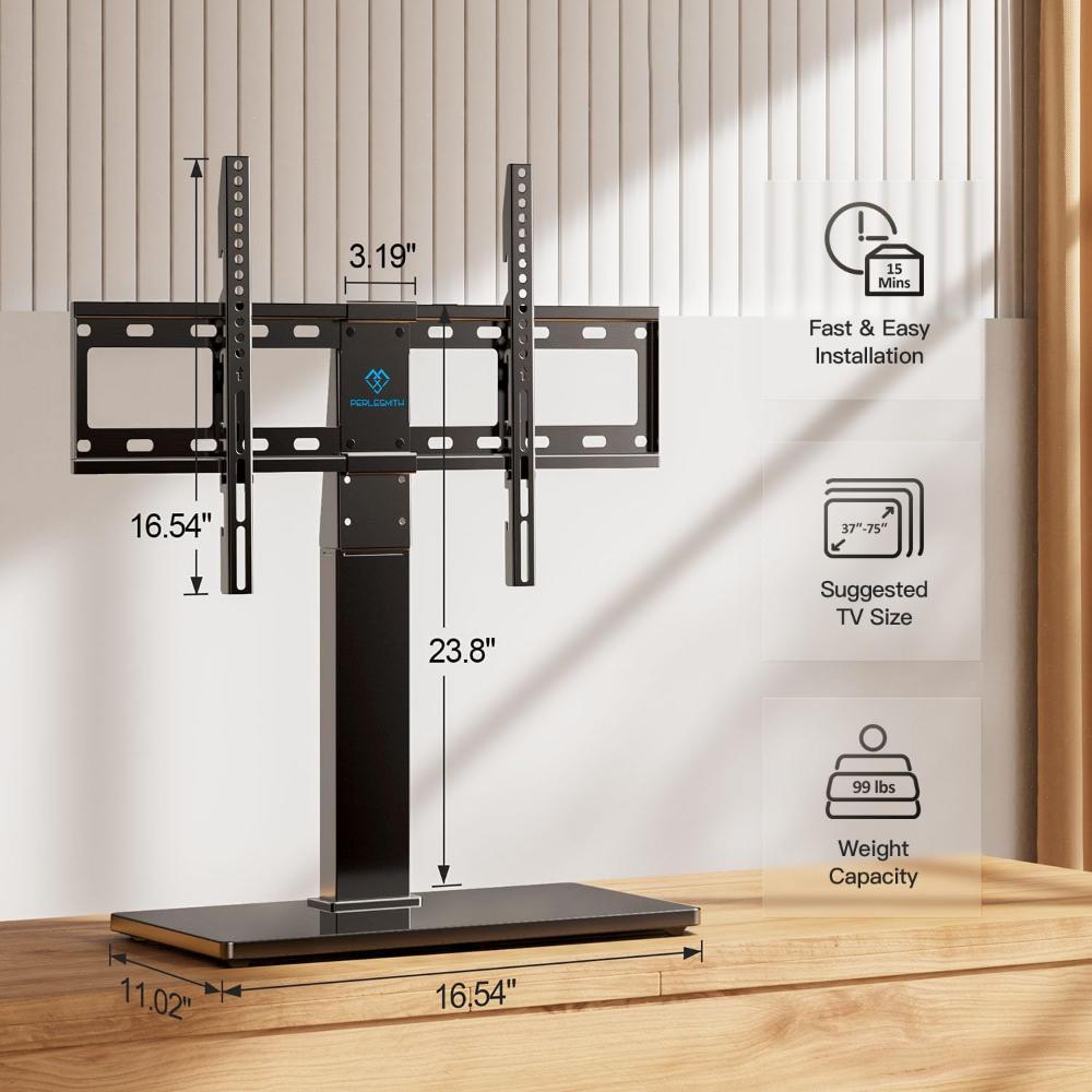 Soporte de TV de mesa PERLESMITH, para de TV de hasta 75"