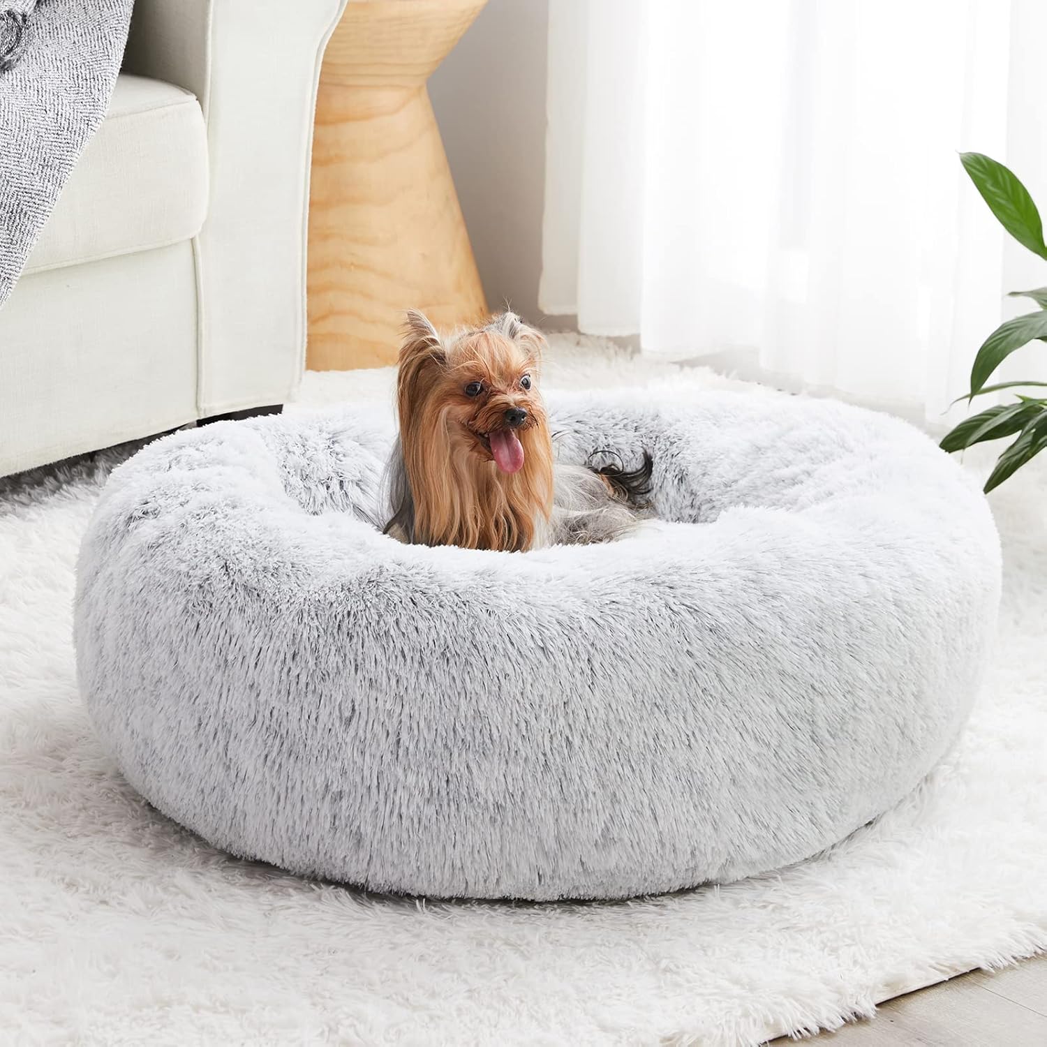 WNPETHOME - Cama calmante para perros y gatos, anti-ansiedad, de piel...