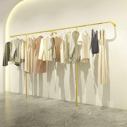 Perchero de metal para tienda de ropa, moderno estante de ropa montado en la
