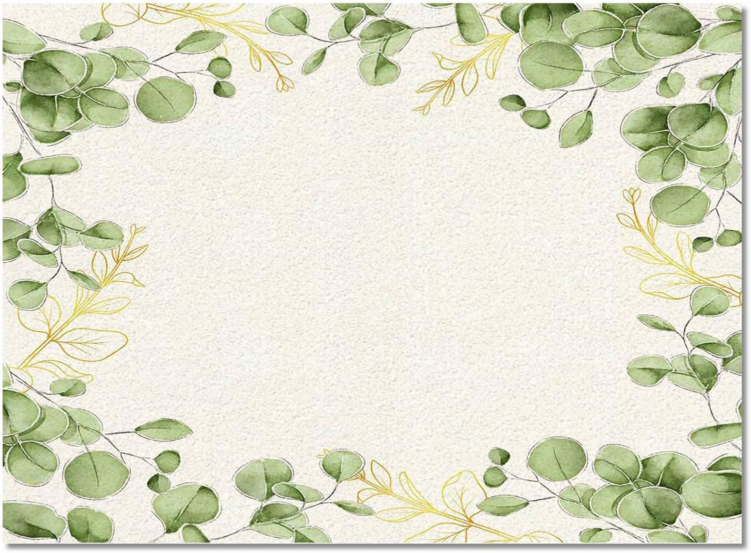 Seven Roses Alfombra de área para interiores, diseño de hojas botánicas verdes,...