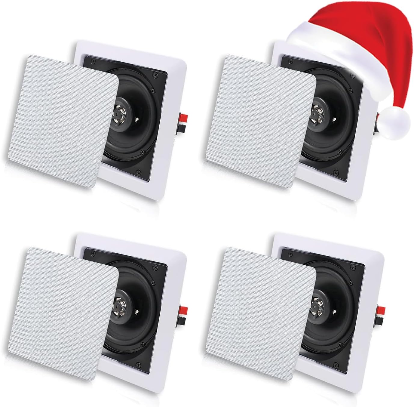 Herdio Altavoces de techo Bluetooth, 320 W, 5.25 pulgadas, montaje empotrado,...