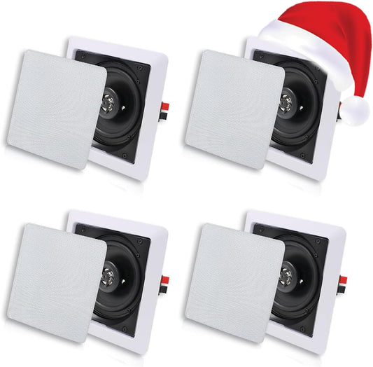 Herdio Altavoces de techo Bluetooth, 320 W, 5.25 pulgadas, montaje empotrado,...