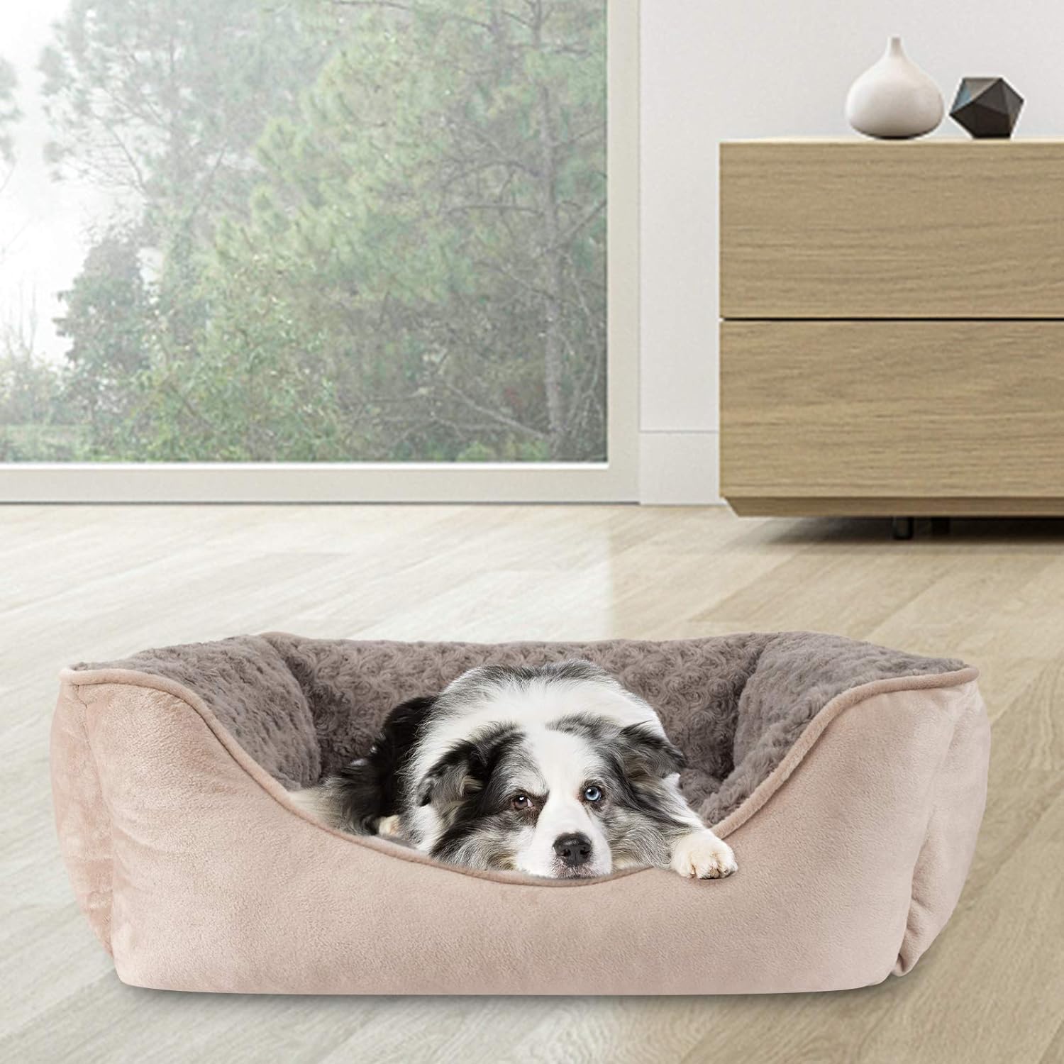 JOEJOY - Cama rectangular para perros grandes, medianos y pequeños, lavable a...