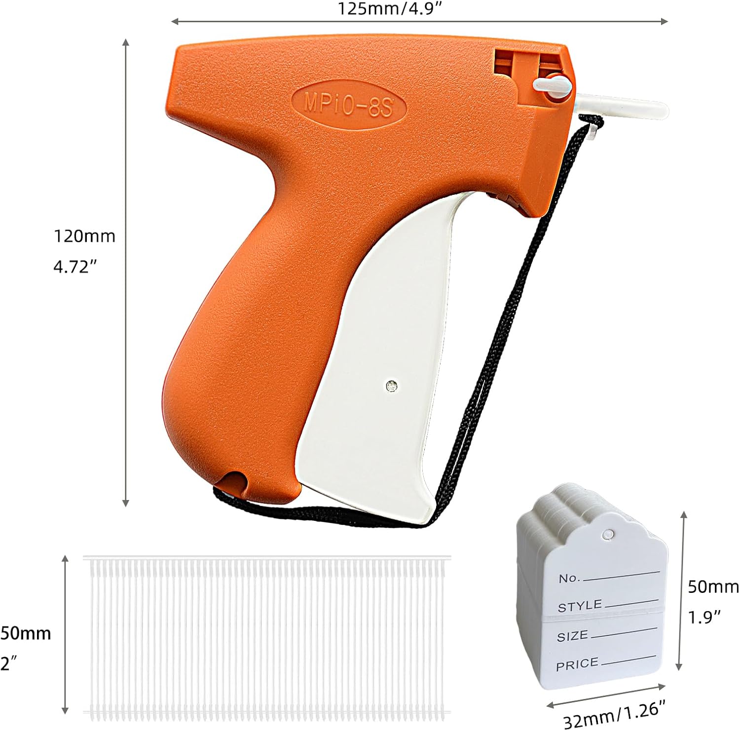 Pistola de etiquetado para ropa, kit de pistola de fijación de etiquetas de...