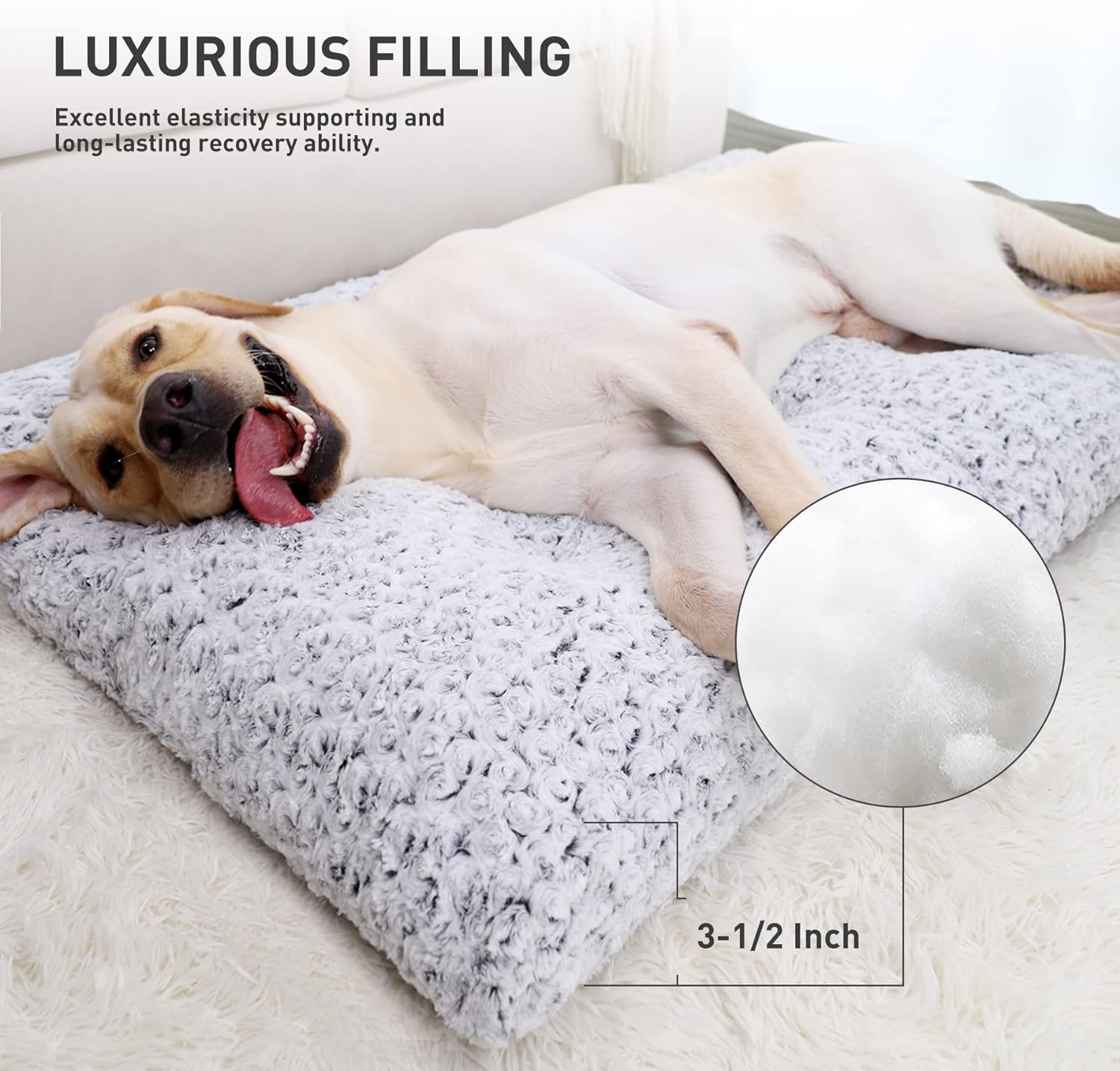 KSIIA Cama lavable para perro, cama de lujo para perros, cómoda almohadilla...