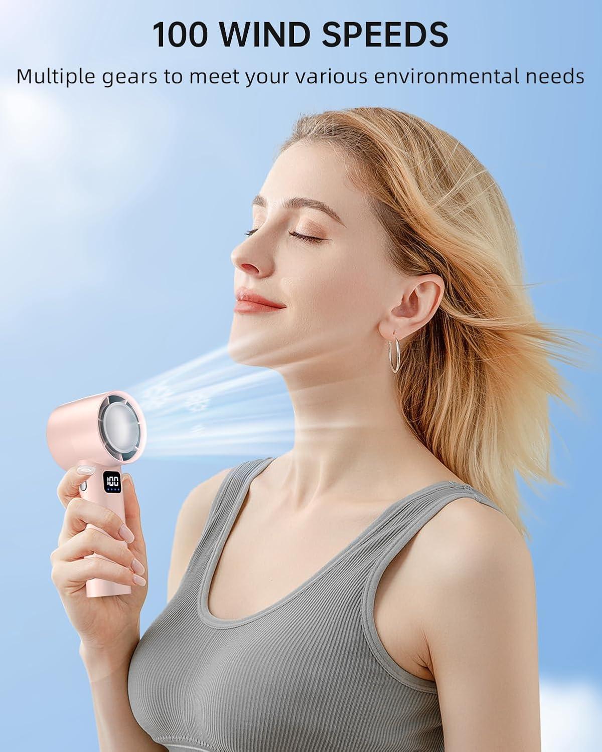Ventilador de mano portátil, ventilador turbo de alta velocidad, polvo de aire,
