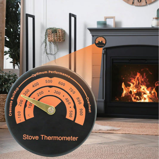 Termómetro de estufa para estufa de incendios, medidor de temperatura del...