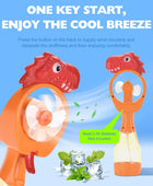 QearFun Ventilador de niebla de mano de dinosaurio con spray de agua,...