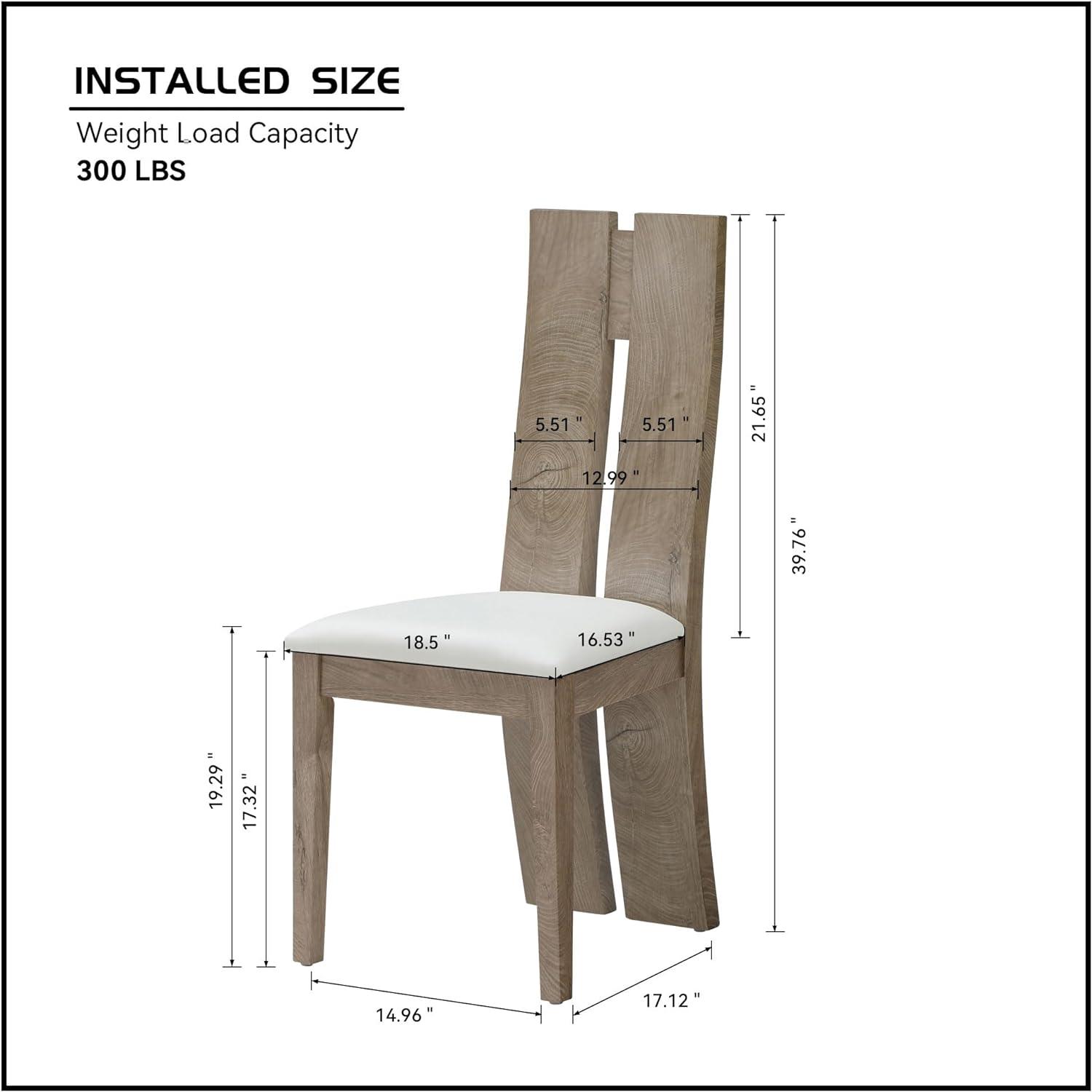 Juego de 2 sillas de comedor francesas de madera, sillas de comedor con