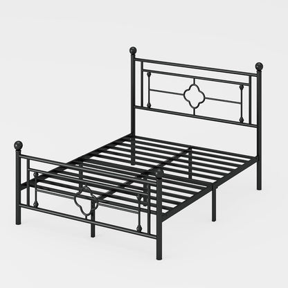 Marco de cama de plataforma de metal tamaño Queen de 14 pulgadas, estilo
