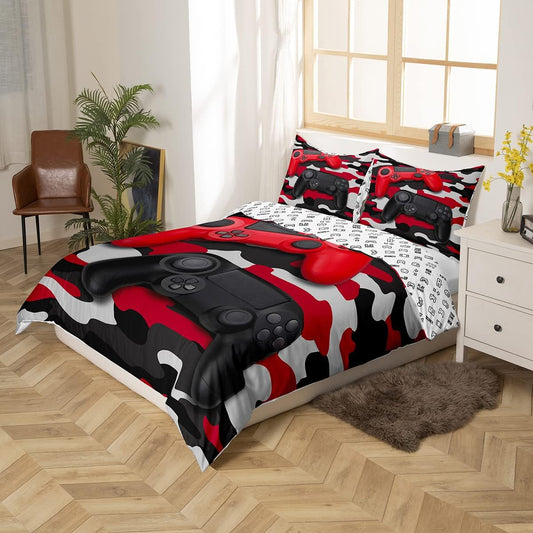 Erosebridal - Conjunto de ropa de cama tamaño king, funda de edredón con...