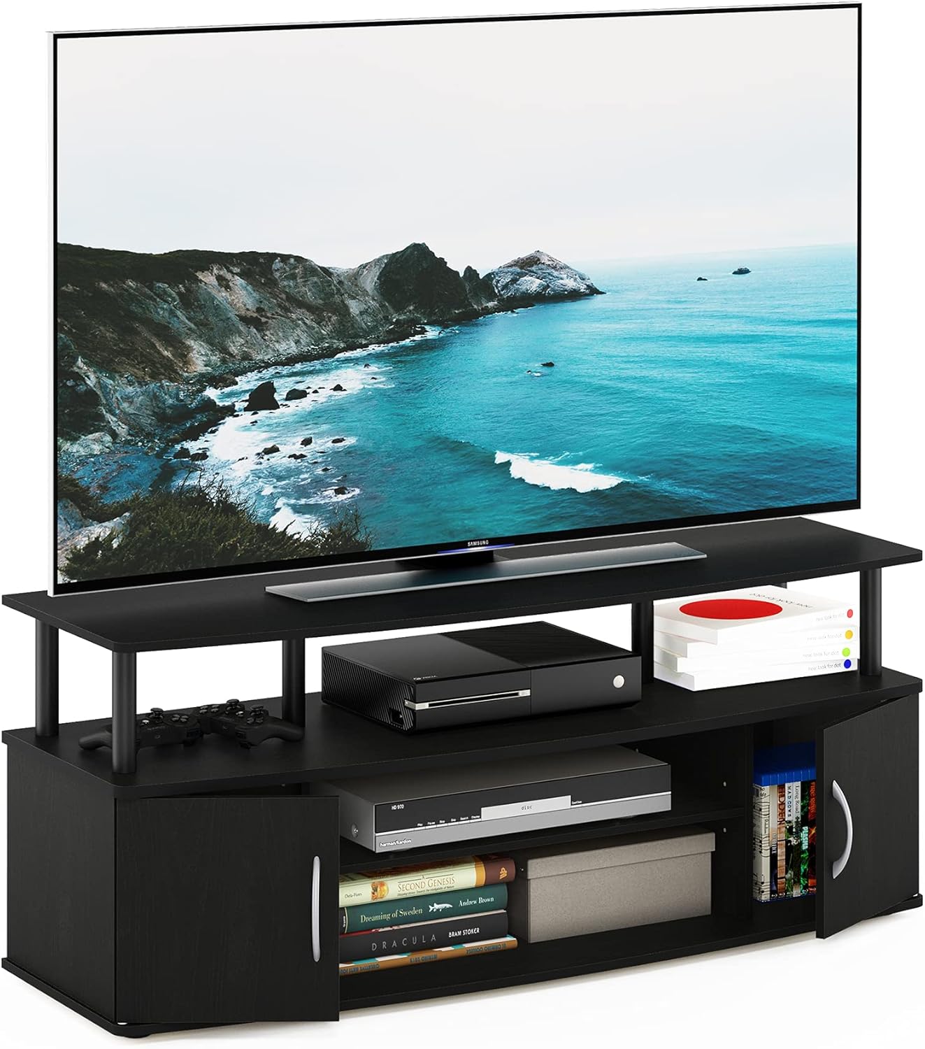 Furinno Jaya - Centro entretenimiento grande para televisor de hasta 55...