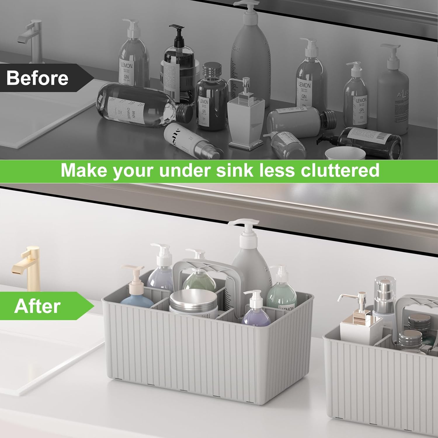 Organizador portátil de plástico para ducha, organizador de baño y...
