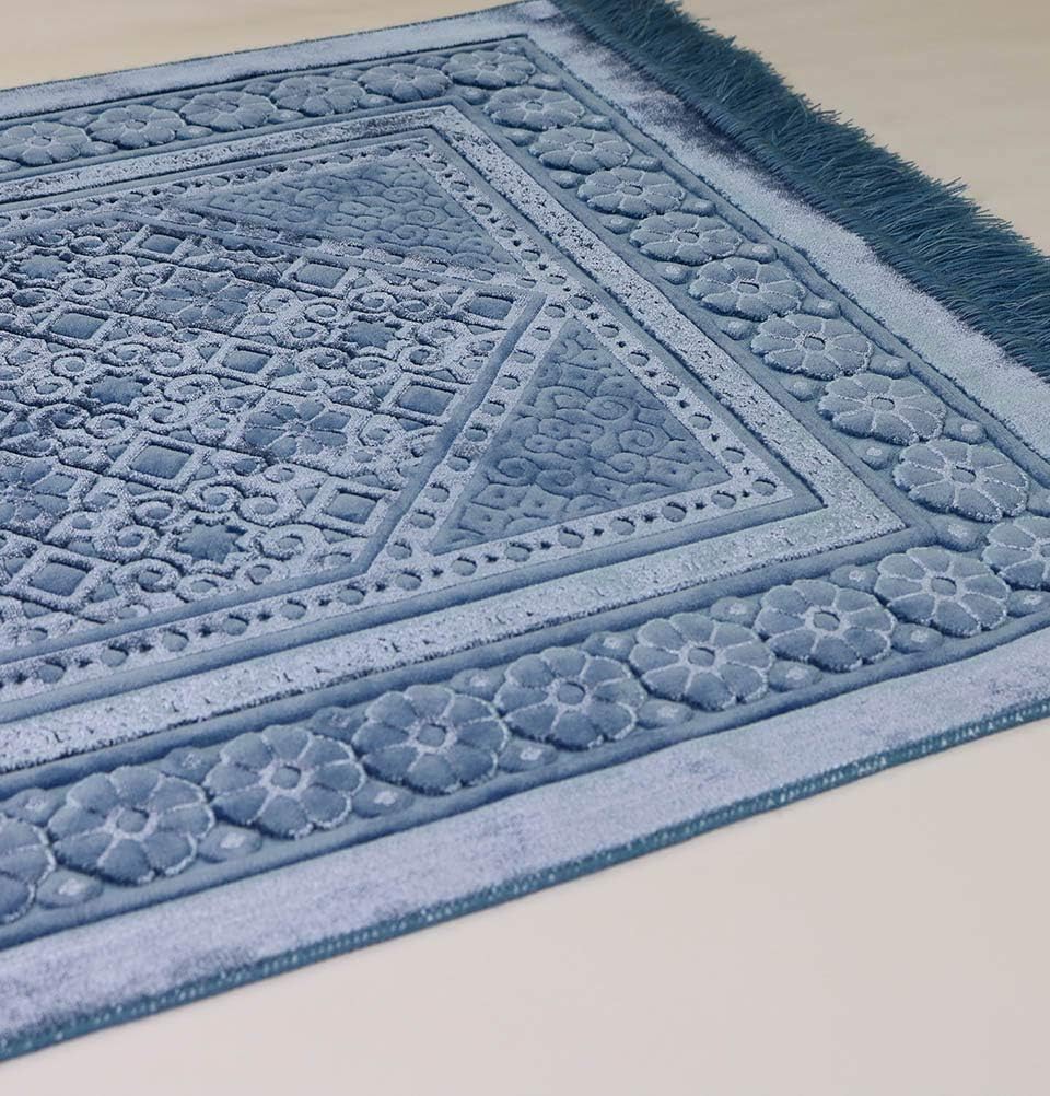 Alfombra de oración de terciopelo, alfombra turca Janamaz Sajada de felpa suave