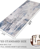 famibay Alfombra de pasillo de 2 x 6 pies con respaldo de goma, moderna...