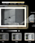 Espejo LED de baño, 40 x 32 pulgadas con luz frontal y retroiluminada,...