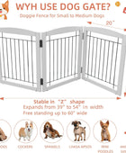 ZJSF Puerta plegable independiente para perros para casa, puerta de madera...