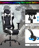 Silla para videojuegos, silla ergonómica para juegos con reposapiés reclinable,...