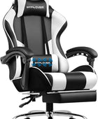 GTPLAYER Silla para videojuegos, silla de computadora con reposapiés y soporte...