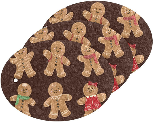 Gingerbread Man Collection Esponjas para lavar platos, esponjas reutilizables