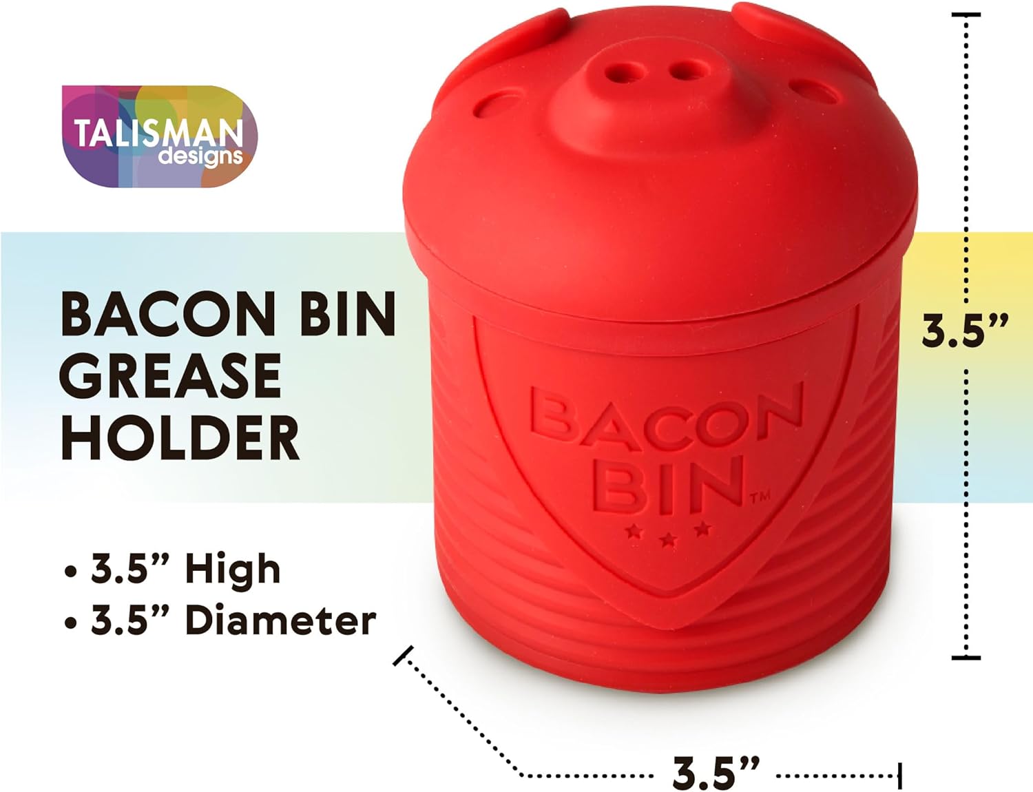 Talisman Designs Colador y colector de grasa de bacon  Herramientas de cocina...