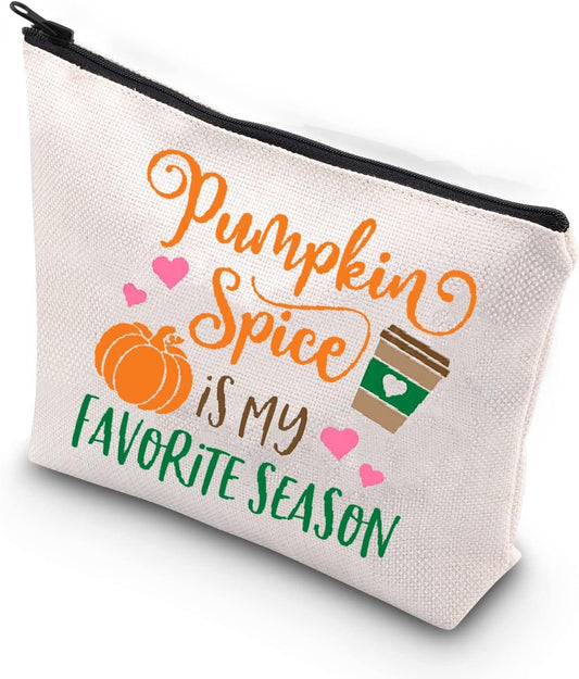 Bolsa de cosméticos de maquillaje de especias de calabaza es mi temporada