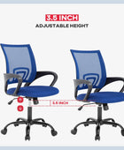 Silla de escritorio ergonómica, silla de oficina de malla para computadora con...