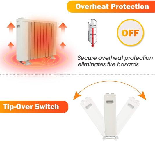 Calentador de espacio para uso en interiores, calentador eléctrico, 1000 W, con