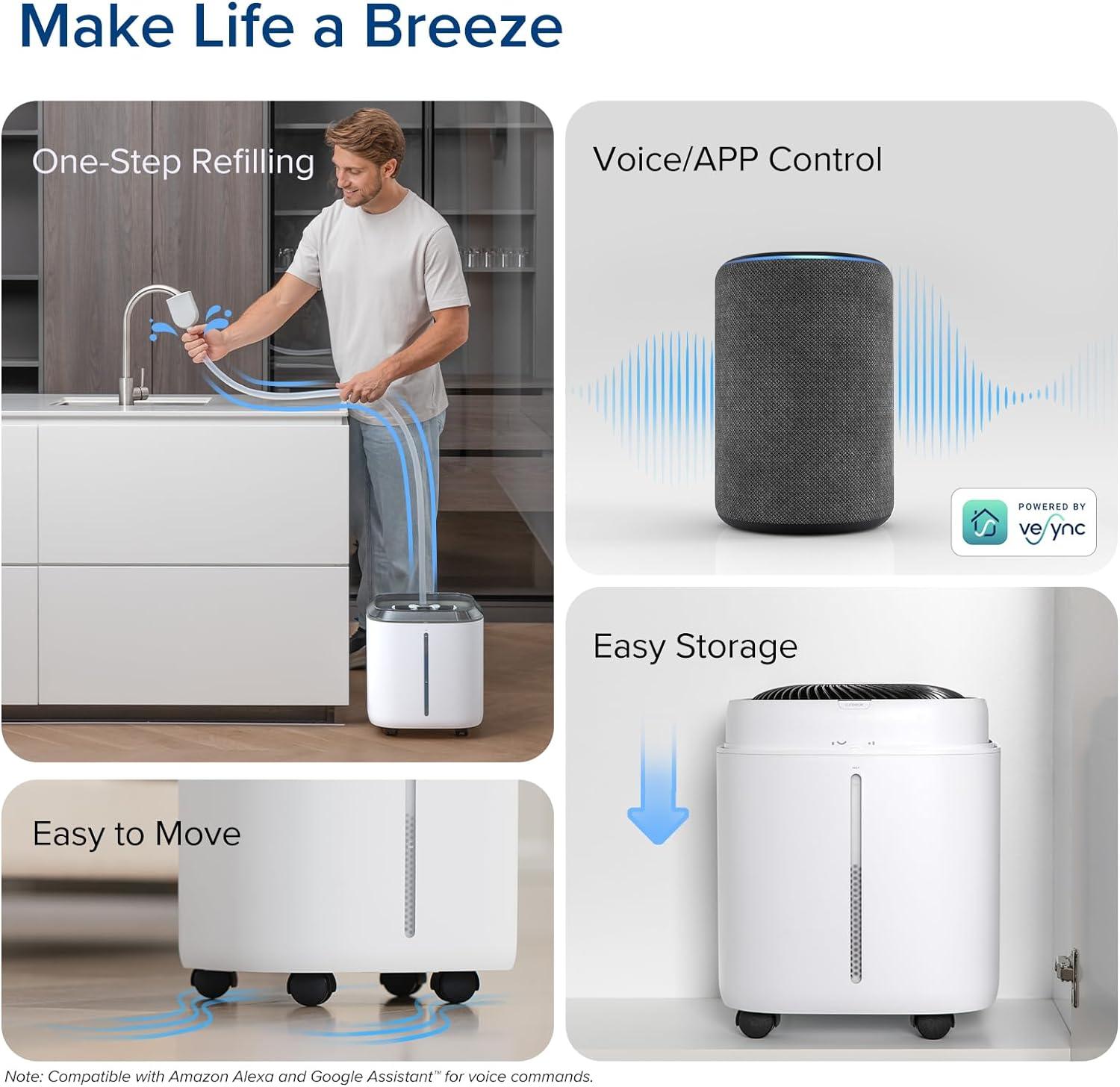 Humidificadores evaporativos inteligentes superiores 6000S para toda la casa
