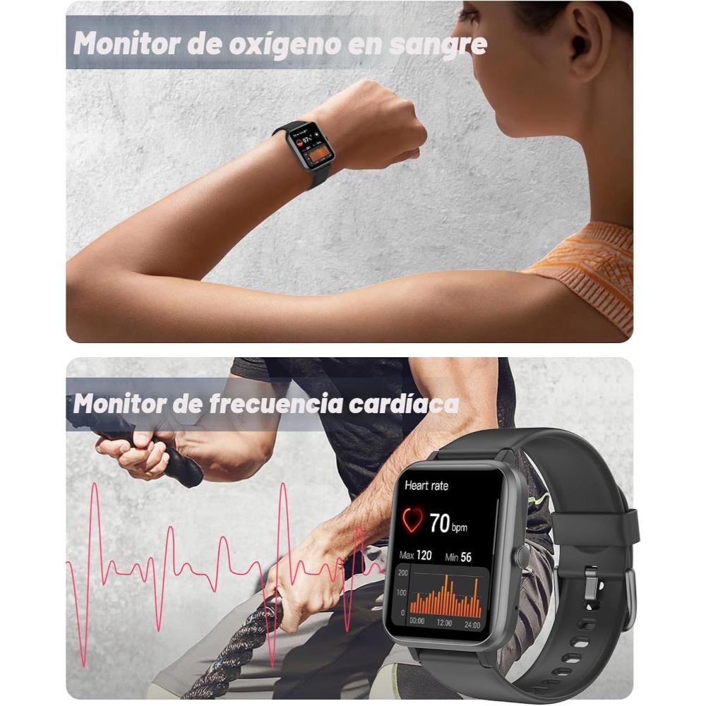 Reloj inteligente para teléfonos iOS y Android, unisex, con IP68