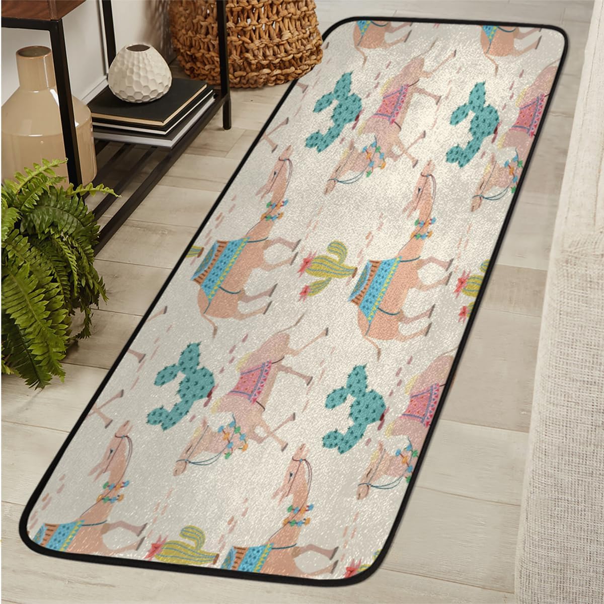 Camels - Alfombra de área de cactus, suave, antideslizante, lavable, moderna,...