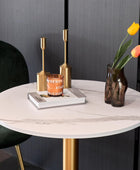 Mesa de centro redonda y moderna para comedor, mesa de tulipanes con parte