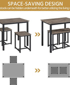 Yaheetech Juego de mesa de comedor de 3 piezas, juegos de mesa y sillas de