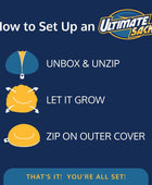 ULTIMATE SACK - Sillas tipo puff en varios tamaños y colores Muebles gigantes...