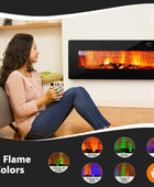 SIMOE Chimenea eléctrica de 42 pulgadas, calentador de chimenea independiente...