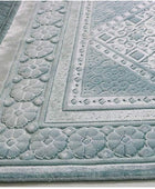 Modefa Alfombra de oración de terciopelo con cuentas de oración Ramadán Eid...