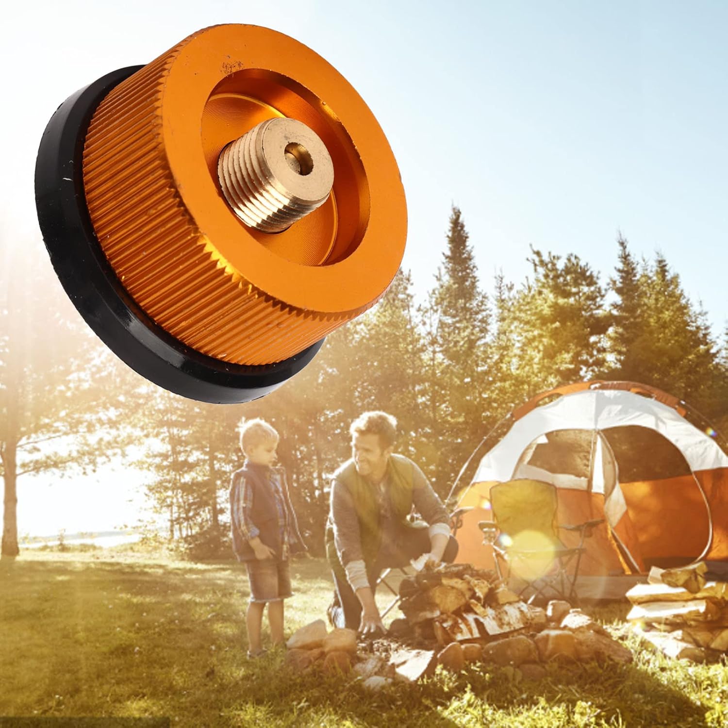 Adaptador de estufa de camping, convertidor de gas pequeño convertidor de butano