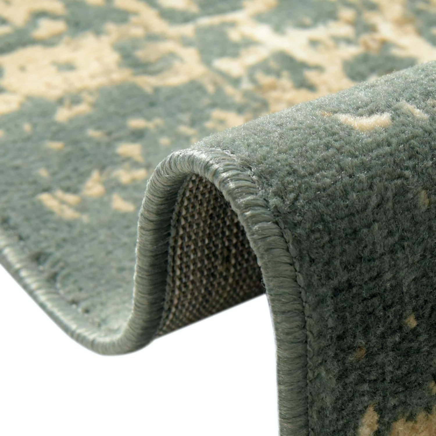 Rugs.com Mojave Collection - Alfombra mediana verde de 5 x 8 pies, perfecta...