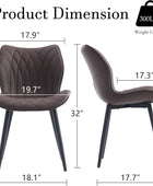 YOUNIKE Juego de 2 sillas de comedor, sillas de comedor tapizadas de cuero,...