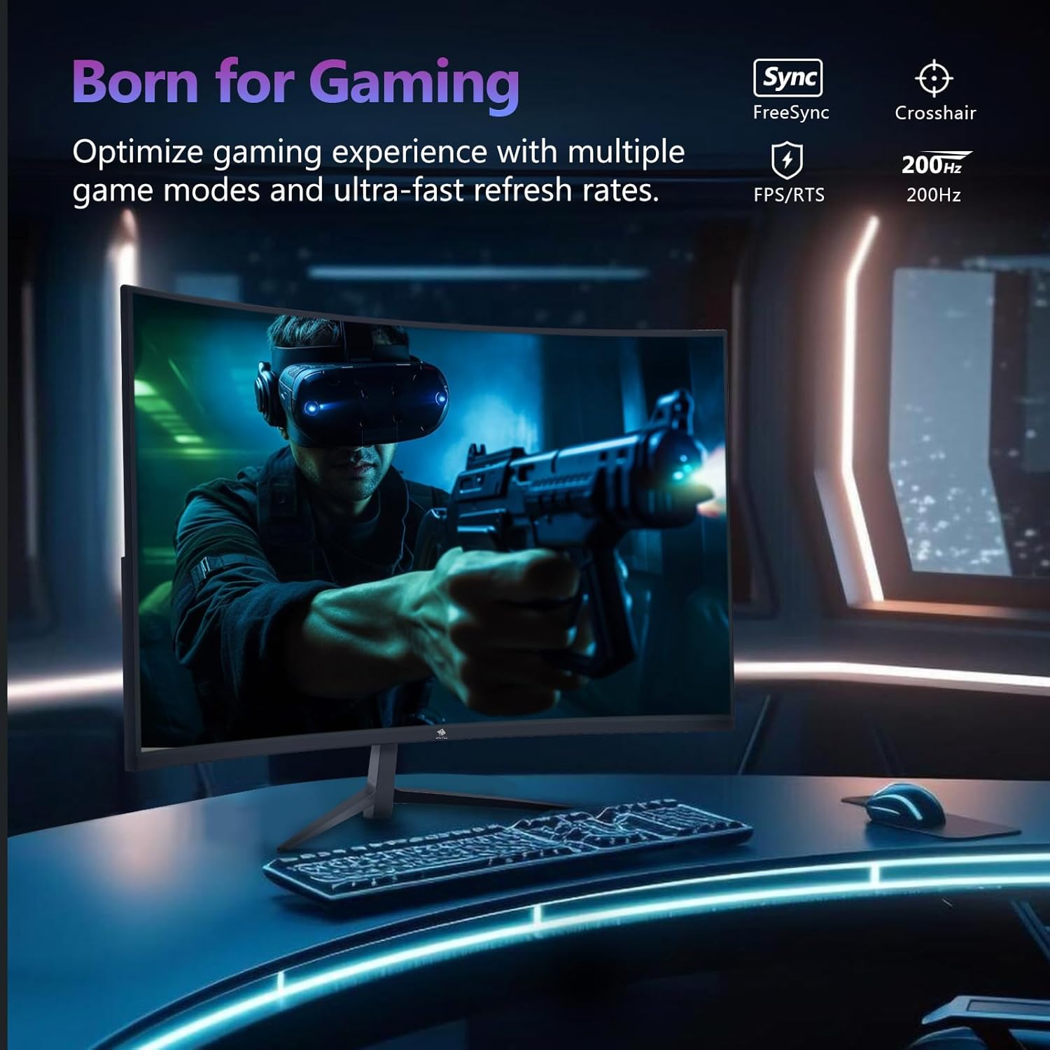 Z-Edge UG27 Monitor curvo para juegos de 27 pulgadas 169 1920x1080 200Hz 1ms...