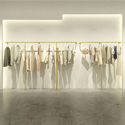 Perchero de metal para tienda de ropa, moderno estante de ropa montado en la