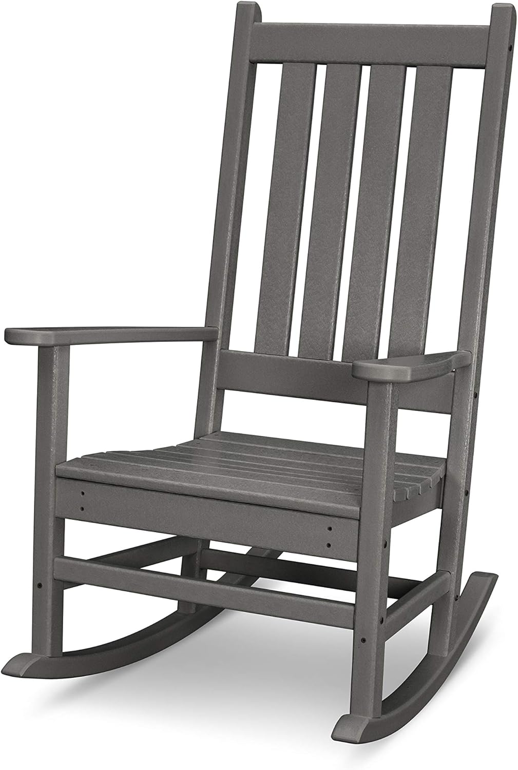POLYWOOD Mecedora para porche de viñedo (gris pizarra)