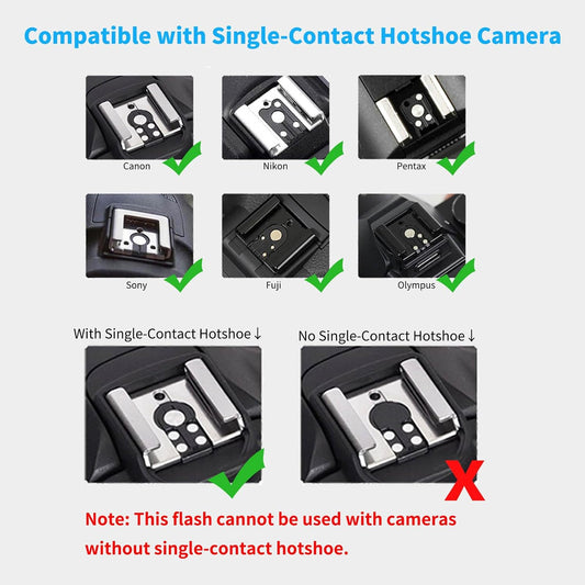 Godox Lux Junior Retro Camera Flash, GN12 con 7 niveles de potencia de flash,...
