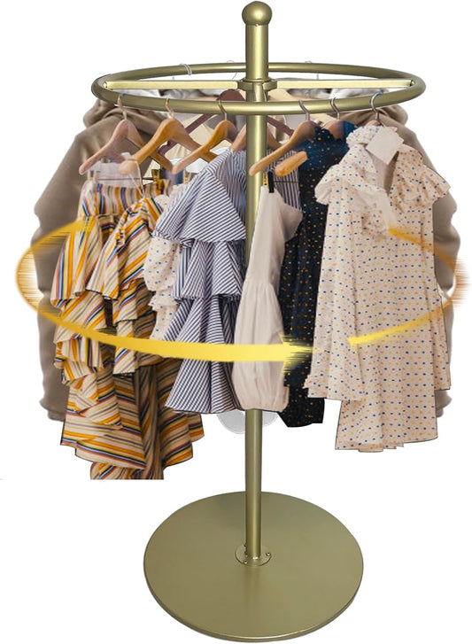 Perchero redondo para ropa, estante de ropa giratorio de pie, soporte de