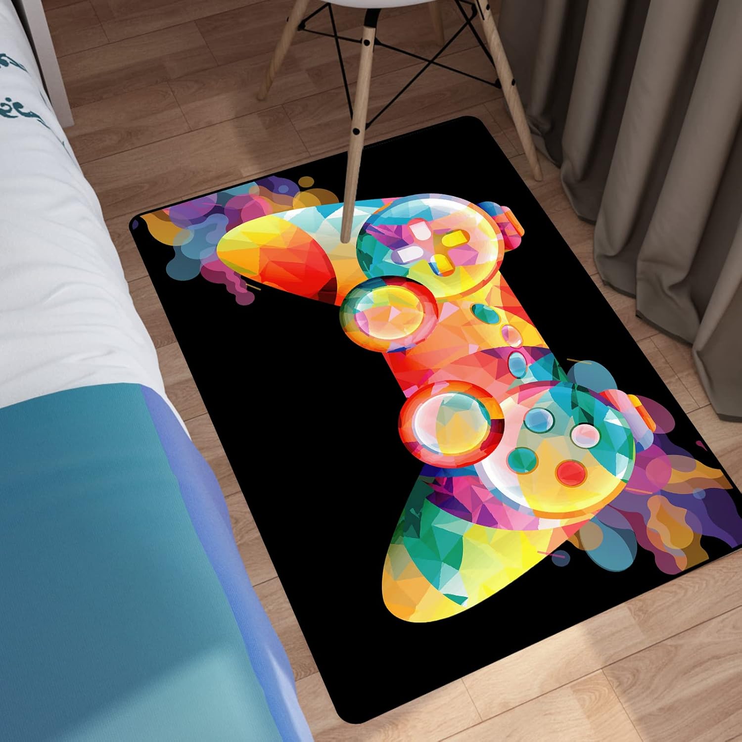 Alfombra de juego para adolescentes y niños con decoración de controlador de...