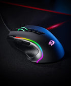Redragon M612 Predator RGB Mouse para juegos, 8000 DPI con cable óptico con 11...