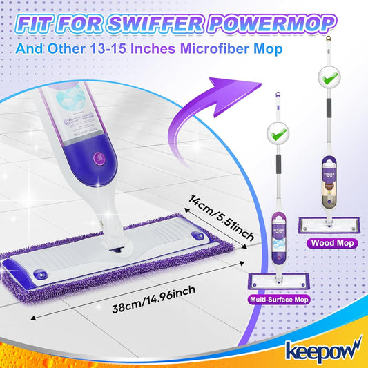 KEEPOW Almohadillas de repuesto para mopa eléctrica Swiffer, almohadillas para...