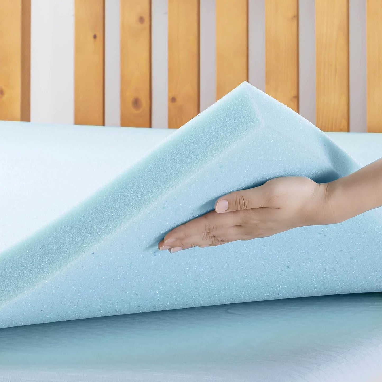 Best Price Mattress - Sobrecolchón de espuma viscoelástica ventilada de 1.5...